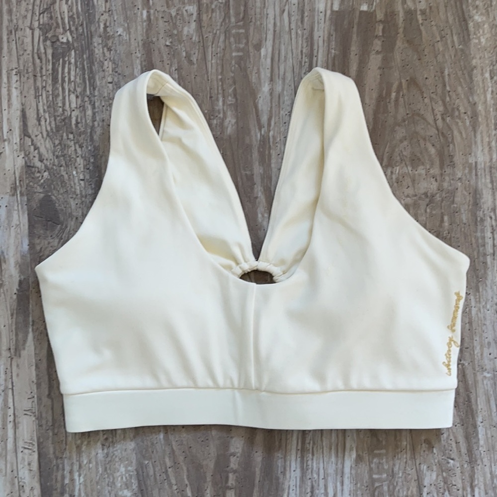 gymshark x whitney v2 unbleached sports bra size small